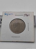 Obverse of Belgium 5 Francs 1961 in flip