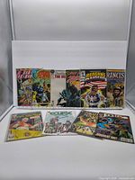 All nine comics overview