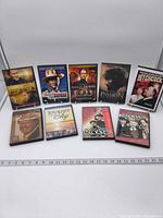 All nine DVD cases front view