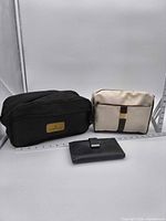 Full view of all three items side by side for scale and completeness