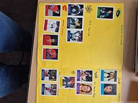 scrapbook page with Canucks, Maple Leafs and assorted stickers