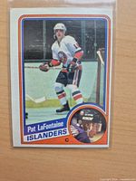 Front of Pat LaFontaine 1984 Topps rookie card