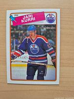 Front of 1987-88 OPC Jari Kurri card showing player image and card design