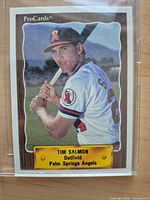 Front of 1990 ProCards Tim Salmon #2593 card in sleeve