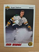 Front of 1991-92 Upper Deck Sergei Fedorov #40 card
