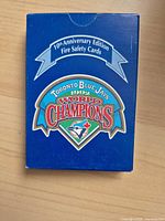 Front of blue box showing Toronto Blue Jays 1992 World Champions logo and 10th Anniversary Edition banner