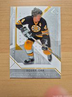 Front of Bobby Orr #95 Upper Deck SP Authentic card showing player image and set branding