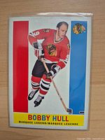 Front of the Bobby Hull 2012-13 O-Pee-Chee Marquee Legend #507 card in sleeve