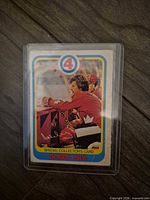 Front of Bobby Orr card in protective sleeve