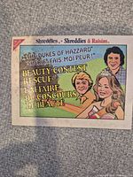 Front cover of bilingual Dukes of Hazzard Shreddies mini comic