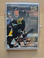 Front of Russ Courtnall Speed Merchants card in case