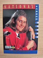 Front of Hayley Wickenheiser National Heroes card showing portrait and branding
