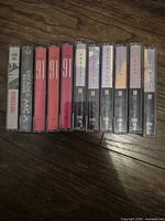 Row of cassette spines showing count and month titles