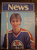 Front cover showing Wayne Gretzky portrait, publication title, date and volume info