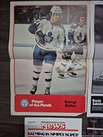 Fold-out poster Darryl Sittler Player of the Month