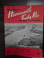 Cover of 1960 International Harmsworth Trophy Race souvenir programme