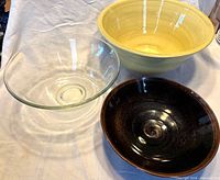 Top view of the three bowls