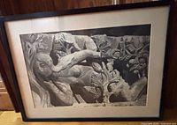 front view of framed photograph