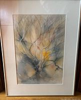 Front view showing full framed watercolour with mat