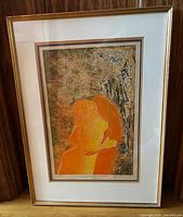 Frontal view of framed Jean Townsend print