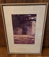 Front view of framed photograph with mat and frame