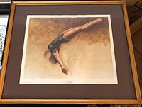 Full front view of framed print showing artwork, mat and frame