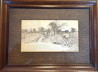 Front view showing entire framed drawing