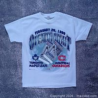 Front view of T-shirt showing full Opening Night graphic