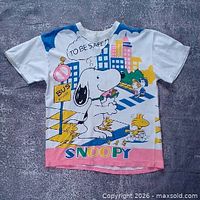 Full front view of Snoopy graphic T-shirt