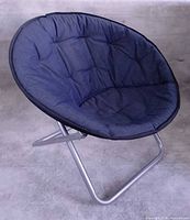 Front angled view showing overall chair form and fabric