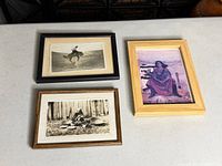 Overall shot of three framed images