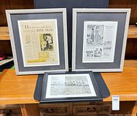 All three framed prints together