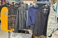 Rack showing all seven garments