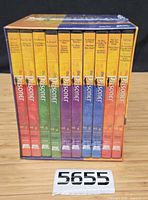 Front angled view of sealed The Prisoner 10-volume DVD box set in slipcase