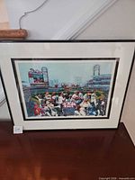 Framed 3D mixed-media Phillies artwork overview