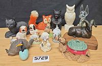 Group shot of all figurines displaying quantity and variety