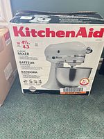 Factory-sealed KitchenAid Classic mixer box front view