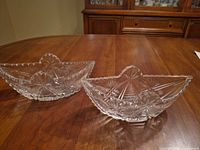 Both crystal bowls side by side on table