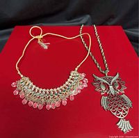 Overall view of both necklaces