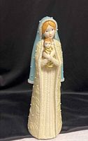 Full view of resin Madonna and Child figurine standing upright