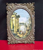 Full view of framed lithograph