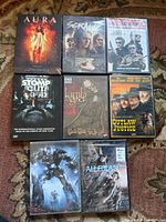 All eight DVD cases front view