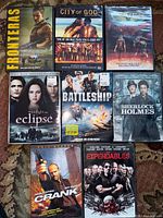 Full view showing all eight DVD cases