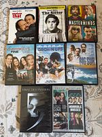 Eight DVD cases front covers visible