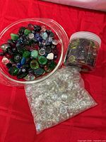 Overview showing all three containers of craft stones