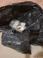 Entire contractor bag filled with packaged tights