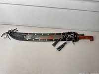Machete in sheath, full view
