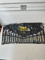 Full wrench set in roll pouch laid out