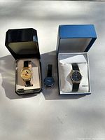 Overview of the three Seiko watches with two boxes