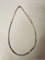 Full view of the sterling silver herringbone necklace